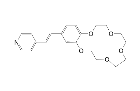4-[(E)-2-(2,3,5,6,8,9,11,12-Octahydro-1,4,7,10,13-benzopentaoxacyclopentadecin-15-yl)-1-ethenyl]pyridine