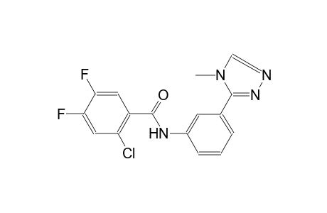 2-chloro-4,5-difluoro-N-[3-(4-methyl-4H-1,2,4-triazol-3-yl)phenyl]benzamide