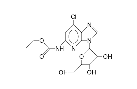 7-Chloro-3-(.beta.-D-ribofuranosyl)-imidazo(4,5-D)pyridine-5-ethylcarbamate