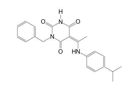 (5Z)-1-benzyl-5-[1-(4-isopropylanilino)ethylidene]-2,4,6(1H,3H,5H)-pyrimidinetrione