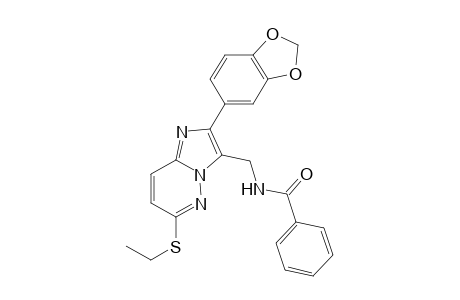 N-[[2-(1,3-benzodioxol-5-yl)-6-(ethylthio)-3-imidazo[1,2-b]pyridazinyl]methyl]benzamide