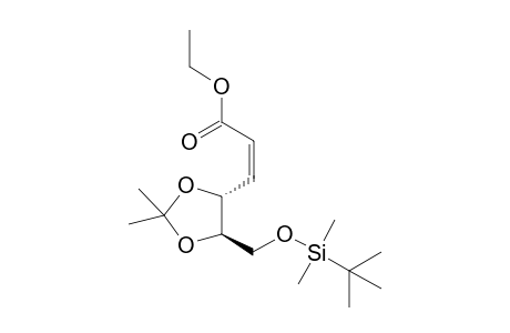(2Z)-6-[(t-Butyldimethylsilyl)oxy]-4,5-[(O-isopropylidene)dioxy]-hex-2-enoic acid - ethyl ester