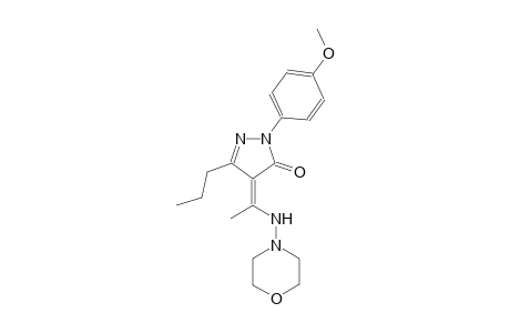 3H-pyrazol-3-one, 2,4-dihydro-2-(4-methoxyphenyl)-4-[1-(4-morpholinylamino)ethylidene]-5-propyl-, (4Z)-