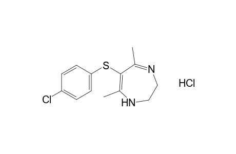 6-[(p-chlorophenyl)thio]-2,3-dihydro-5,7-dimethyl-1H-1,4-diazepine, monohydrochloride