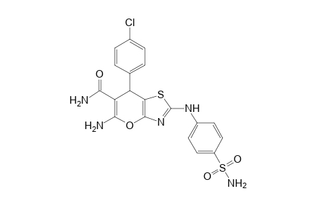 5-Amino-7-(4-chlorophenyl)-2-(4-sulfamoylphenylamino)-7H- thiazolo[4,5-b]pyrane-6-carboxamide