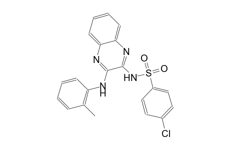 benzenesulfonamide, 4-chloro-N-[3-[(2-methylphenyl)amino]-2-quinoxalinyl]-