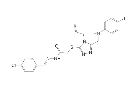 2-({4-allyl-5-[(4-iodoanilino)methyl]-4H-1,2,4-triazol-3-yl}sulfanyl)-N'-[(E)-(4-chlorophenyl)methylidene]acetohydrazide