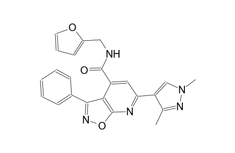 isoxazolo[5,4-b]pyridine-4-carboxamide, 6-(1,3-dimethyl-1H-pyrazol-4-yl)-N-(2-furanylmethyl)-3-phenyl-