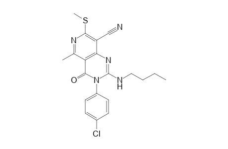 3-(4-Chlorophenyl)-8-cyano-2-butylamino-5-methyl-7-(methylthio)-pyrido[4,3-d]pyrimidin-4(3H)-one