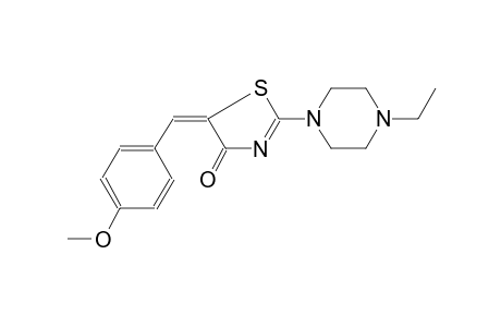 4(5H)-thiazolone, 2-(4-ethyl-1-piperazinyl)-5-[(4-methoxyphenyl)methylene]-, (5E)-