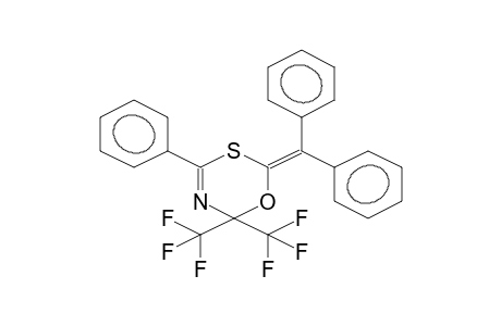6,6-BIS(TRIFLUOROMETHYL)-4-PHENYL-2-(ALPHA-PHENYLBENZYLIDENE)-6H-1,3,5-OXATHIAZINE