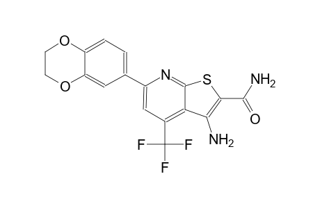 3-amino-6-(2,3-dihydro-1,4-benzodioxin-6-yl)-4-(trifluoromethyl)thieno[2,3-b]pyridine-2-carboxamide