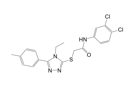 N-(3,4-dichlorophenyl)-2-{[4-ethyl-5-(4-methylphenyl)-4H-1,2,4-triazol-3-yl]sulfanyl}acetamide