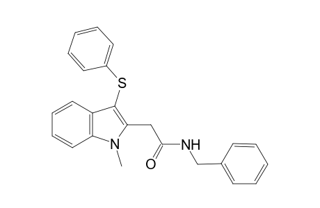 N-Benzyl-2-[1-methyl-3-(phenylsulfanyl)-1H-indol-2-yl]acetamide