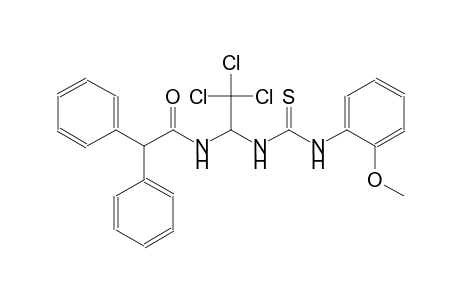 2,2-diphenyl-N-(2,2,2-trichloro-1-{[(2-methoxyanilino)carbothioyl]amino}ethyl)acetamide