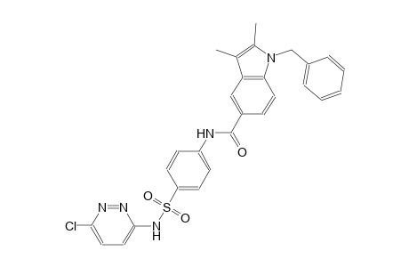 1-benzyl-N-(4-{[(6-chloro-3-pyridazinyl)amino]sulfonyl}phenyl)-2,3-dimethyl-1H-indole-5-carboxamide