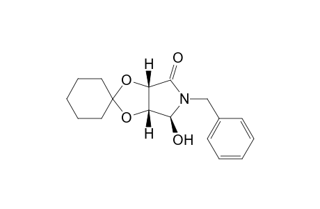 (+-)-N-Benzyl-(3S,4R,5S)-3,4-(cyclohexylidenedioxy)-5-hydroxy-2-pyrrolidinone