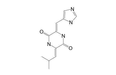 (3Z,6Z)-3-[(1H-IMIDAZOL-5-YL)-METHYLENE]-6-ISOBUTYLIDENEPIPERAZINE-2,5-DIONE