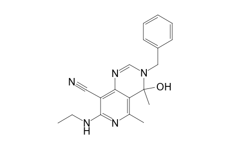 3-Benzyl-4,5-dimethyl-4-hydroxy-7-ethylamino-3,4-dihydropyrido[4,3-d]pyrimidine-8-nitrile