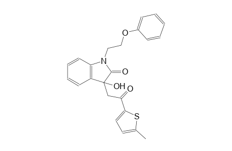 2H-indol-2-one, 1,3-dihydro-3-hydroxy-3-[2-(5-methyl-2-thienyl)-2-oxoethyl]-1-(2-phenoxyethyl)-