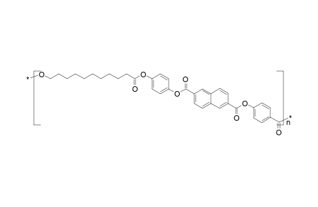 Polyester based on 1,10-decanediol, 4-hydroxybenzoic and 2,6-naphthalenedicarboxylic acids