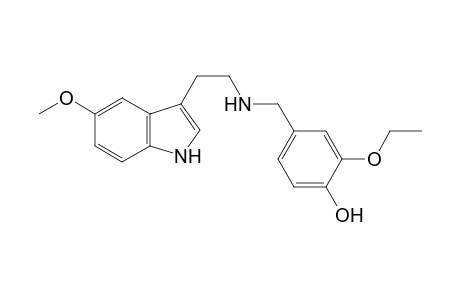 2-Ethoxy-4-({[2-(5-methoxy-1H-indol-3-yl)ethyl]amino}methyl)phenol