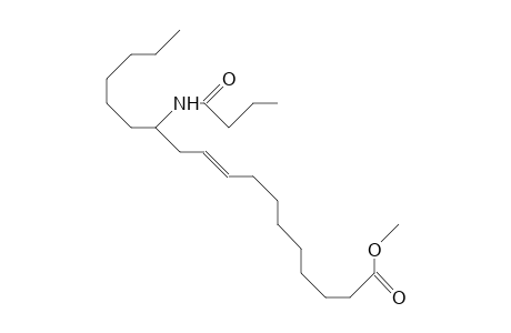 12-Butanamido-octadec-9-enoic acid, methyl ester
