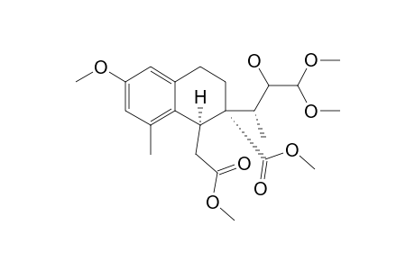 METHYL-(1SR,2SR,2'RS,3'SR)-2-(1,1-DIMETHOXY-2'-HYDROXY-BUT-3'-YL)-6-METHOXY-8-METHYL-1-METHOXYCARBONYLMETHYL-1,2,3,4-TETRAHYDRO-2-NAPHTHOATE