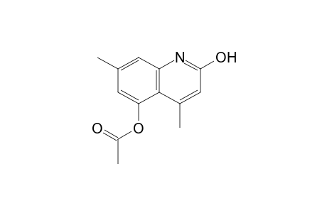 2,5-Quinolinediol, 4,7-dimethyl-, 5-acetate