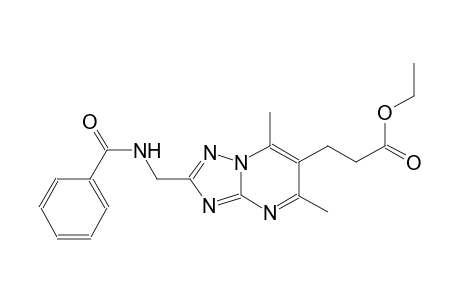 [1,2,4]triazolo[1,5-a]pyrimidine-6-propanoic acid, 2-[(benzoylamino)methyl]-5,7-dimethyl-, ethyl ester