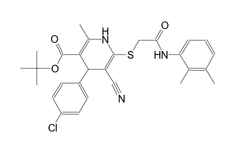 3-pyridinecarboxylic acid, 4-(4-chlorophenyl)-5-cyano-6-[[2-[(2,3-dimethylphenyl)amino]-2-oxoethyl]thio]-1,4-dihydro-2-methyl-, 1,1-dimethylethyl