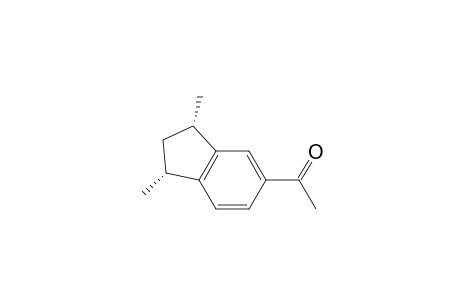 Ethanone, 1-(2,3-dihydro-1,3-dimethyl-1H-inden-5-yl)-, cis-(.+-.)-