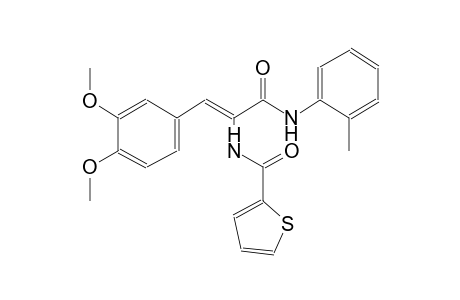 N-[(Z)-2-(3,4-dimethoxyphenyl)-1-(2-toluidinocarbonyl)ethenyl]-2-thiophenecarboxamide
