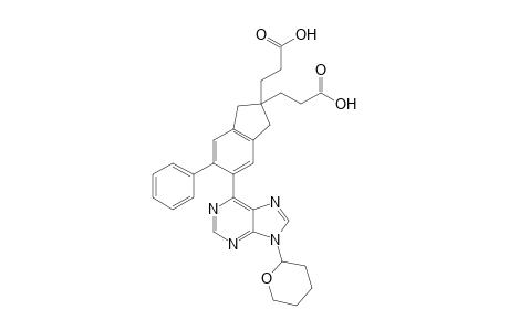 6-[6-Phenyl-2,2-di(carboxyethyl)indan-5-yl]-9-(tetrahydropyran-2-yl)-9H-purine