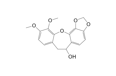 10,11-Dihydro-10-hydroxy-3,4-dimethoxy-6,7-methylenedioxydibenz(b,f)oxepin