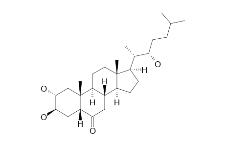 ECDYSTERONE;2-ALPHA,3-BETA-(22R)-TRIHYDROXY-CHOLESTAN-6-ONE