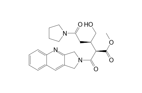 2H-Pyrrolo[3,4-b]quinoline-2-propanoic acid, 1,3-dihydro-.alpha.-[1-(hydroxymethyl)-3-oxo-3-(1-pyrrolidinyl)propyl]-.beta.-oxo-, methyl ester, (R*,R*)-