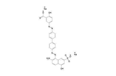 Benzoic acid, 5-[[4'-[(2-amino-5-hydroxy-7-sulfo-1-napthalenyl)azo][1,1'-biphenyl]-4-yl]azo]-2-hydroxy-, disodium salt