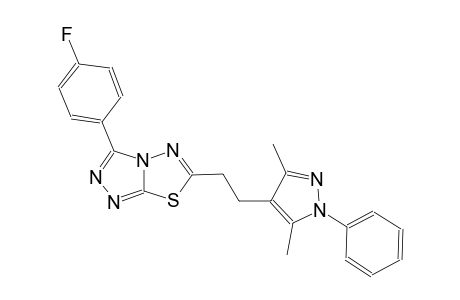 [1,2,4]triazolo[3,4-b][1,3,4]thiadiazole, 6-[2-(3,5-dimethyl-1-phenyl-1H-pyrazol-4-yl)ethyl]-3-(4-fluorophenyl)-