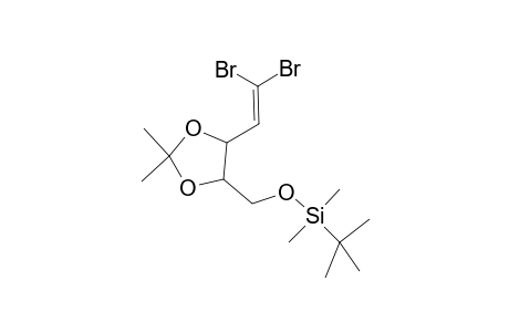 1,1-Dibromo-5-[(tert-butyldimethylsilyl)oxy]-1,2-dideoxy-3,4-O-(1-methylethylidene)-D-threo-pent-1-ene