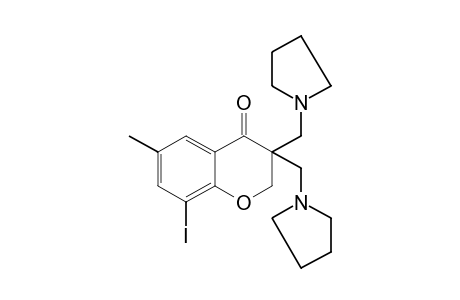 3,3-BIS[(1-PYRROLIDINYL)METHYL]-8-IODO-6-METHYL-4-CHROMANONE
