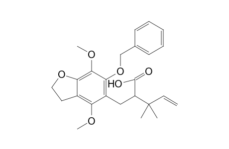 4,7-Dimethoxy-6-benzyloxy-5-[(2-carboxy-3,3,dimethylpent-4-en-1-yl)methyl]dihydrobenzofuran