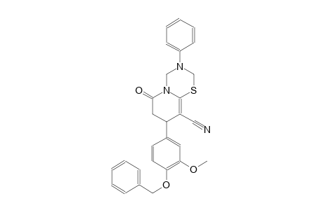 2H,6H-pyrido[2,1-b][1,3,5]thiadiazine-9-carbonitrile, 3,4,7,8-tetrahydro-8-[3-methoxy-4-(phenylmethoxy)phenyl]-6-oxo-3-phenyl-