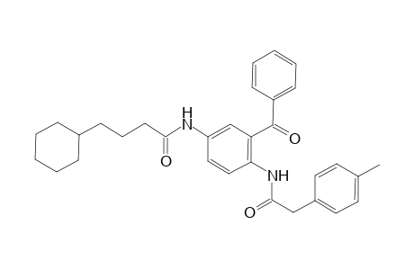 4-cyclohexyl-N-[4-[2-(4-methylphenyl)ethanoylamino]-3-(phenylcarbonyl)phenyl]butanamide