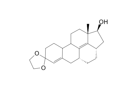 17.beta.-Hydroxy-5',6',8.beta.,15.beta.-tetrahydrobenzo[7,8,14,15]estren-3-one cyclic 1,2-ethanediyl acetal