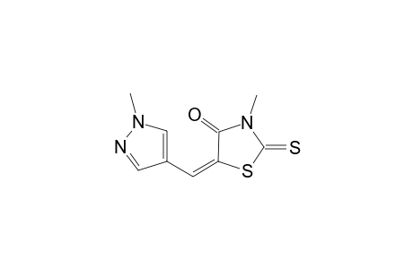 (5E)-3-methyl-5-[(1-methyl-4-pyrazolyl)methylidene]-2-sulfanylidene-4-thiazolidinone