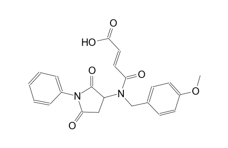 (2E)-4-[(2,5-dioxo-1-phenyl-3-pyrrolidinyl)(4-methoxybenzyl)amino]-4-oxo-2-butenoic acid