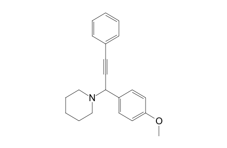 1-(1-(4-Methoxyphenyl)-3-phenylprop-2-yn-1-yl)piperidine