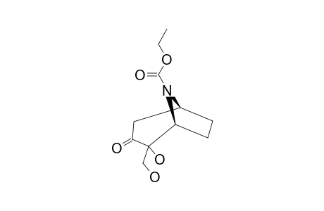 1-HYDROXY-1-HYDROXYMETHYL-3-OXO-8-AZA-BICYCLO-[3.2.1]-OCTANE-8-CARBOXYLIC-ACID-ETHYLESTER