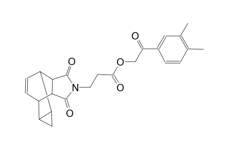2-(3,4-dimethylphenyl)-2-oxoethyl 3-(3,5-dioxo-4-azatetracyclo[5.3.2.0~2,6~.0~8,10~]dodec-11-en-4-yl)propanoate